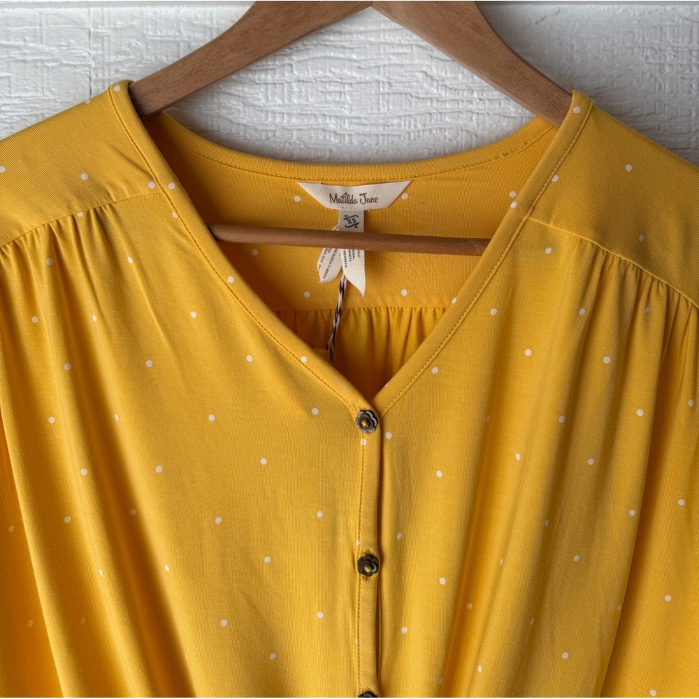 Title: Matilda Jane ‘Making Memories’ Polka Dot Button Top XS NWT - Picture 2 of 9